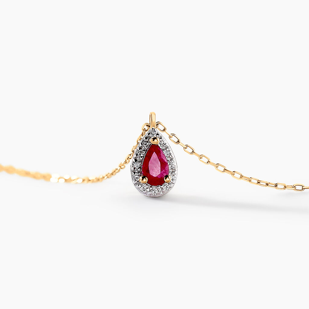Collier Juliettina Or Jaune Rubis Diamant - Colliers Femme | Histoire d’Or