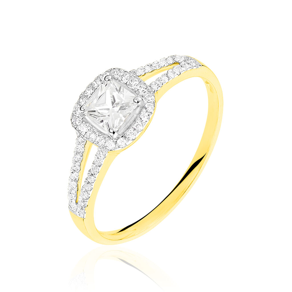 Bague Solitaire Armael Or Jaune Oxyde De Zirconium - Bagues solitaires Femme | Histoire d’Or
