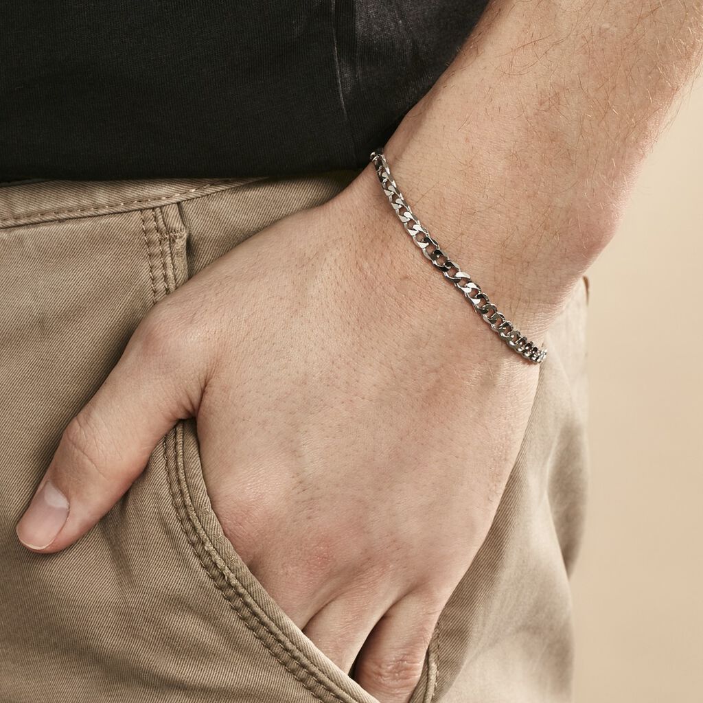 Bracelet Maille Argent Casper - Bracelets chaîne Homme | Histoire d’Or