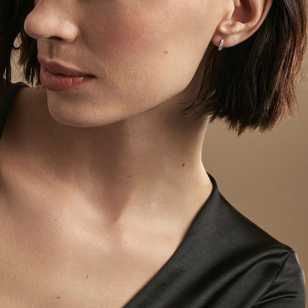 Créoles Or Rose Andgelina Oxyde - Boucles d'oreilles créoles Femme | Histoire d’Or