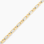 Bracelet Danae Plaquette Or Bicolore - Bracelets cha&icirc;ne Homme | Histoire d&rsquo;Or