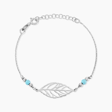 Bracelet Grethel Argent Blanc Turquoise - Bracelets Boheme Femme | Histoire d&rsquo;Or