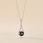 Collier Gillet Or Blanc Perle De Tahiti Oxyde Zirconium - Colliers Femme | Histoire d&rsquo;Or