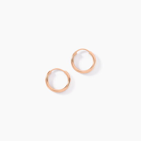 Créoles Argent Rose Olympia - Boucles d'oreilles créoles Femme | Histoire d’Or