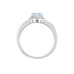 Bague Meliora Or Blanc Topaze Bleu Sky Oxyde De Zirconium - Bagues solitaires Femme | Histoire d&rsquo;Or