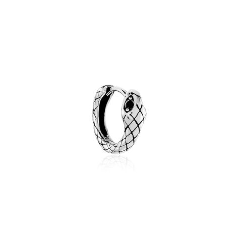 Créole Venin Acier Blanc Cristal - Boucles d'oreilles créoles Homme | Histoire d’Or