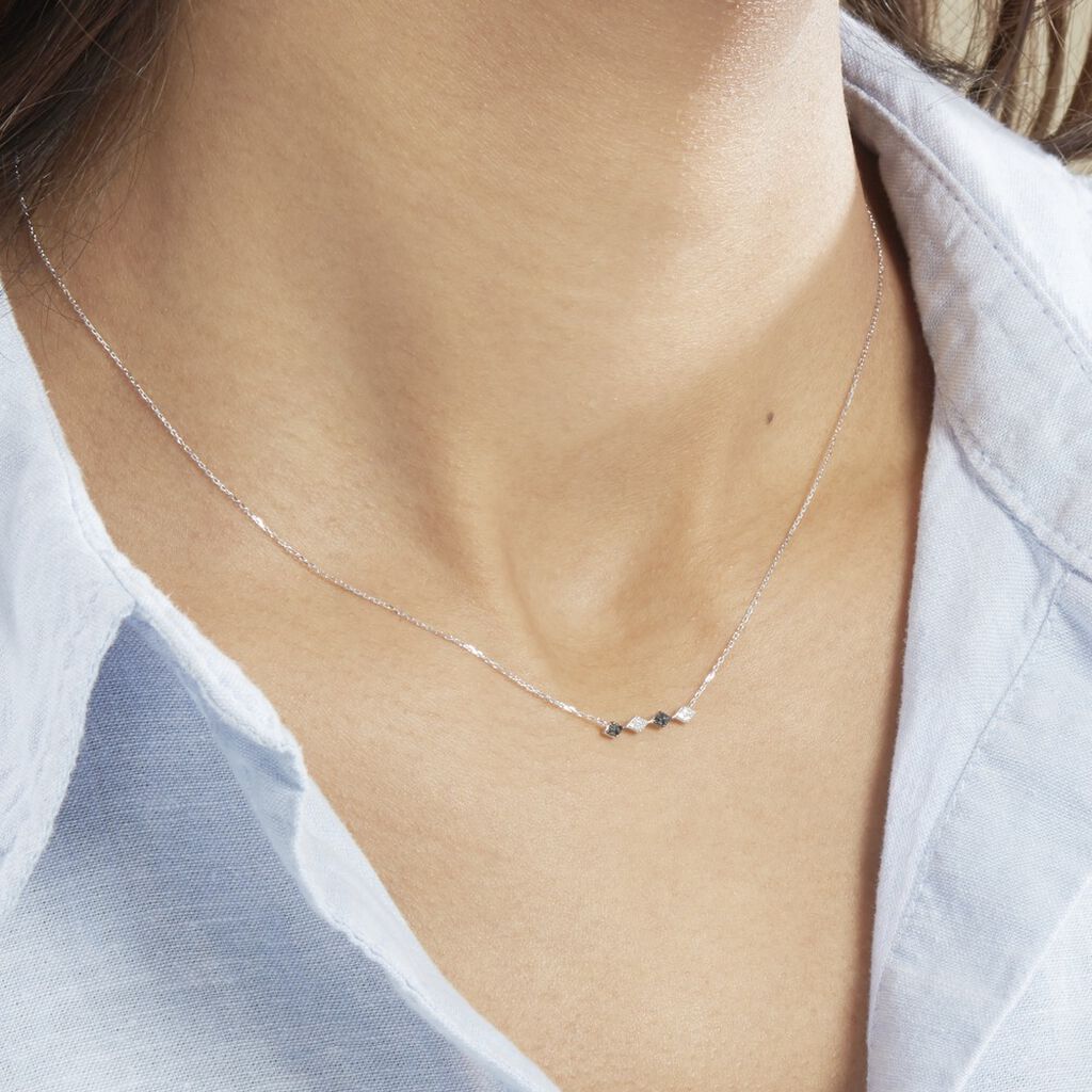 Collier Enid Or Blanc Diamant - Colliers Femme | Histoire d’Or