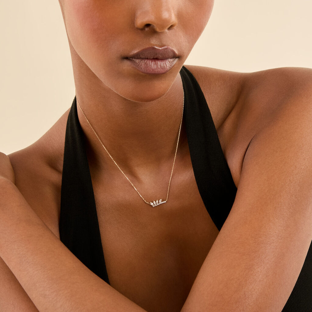 Collier Sparkle Or Jaune Oxyde De Zirconium - Anniversaire Femme | Histoire d&rsquo;Or