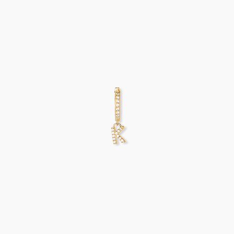 Cr&eacute;ole Unitaire L&eacute;ria Or Jaune Oxydes De Zirconium - Boucles d'oreilles empierr&eacute;es Femme | Histoire d&rsquo;Or
