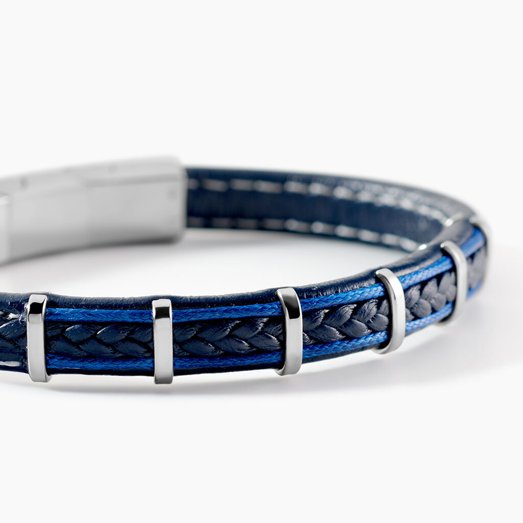 Bracelet Jourdan Cuir Noir - Bracelets Homme | Histoire d&rsquo;Or