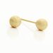 Boucles D'oreilles Puces Fidelia Boule Sablee Or Jaune - Clous d'oreilles Femme | Histoire d’Or
