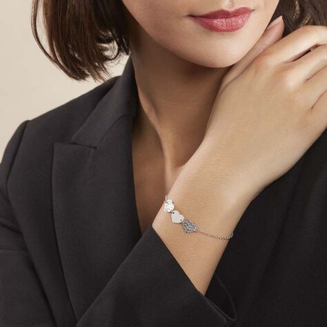 Bracelet Yrina Argent Blanc - Bracelets fantaisie Femme | Histoire d’Or