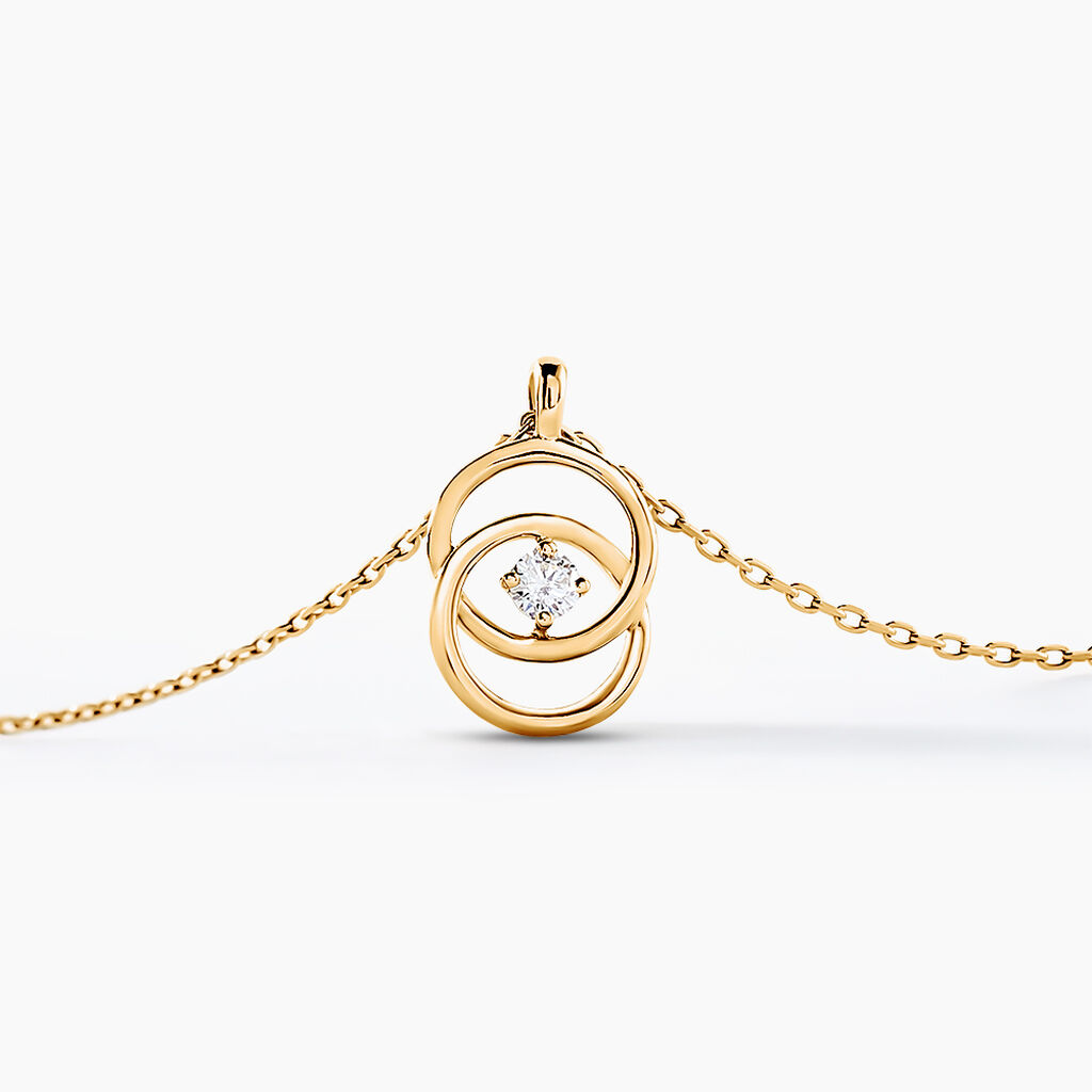 Collier Nid D'amour Or Jaune Diamant - Colliers Femme | Histoire d’Or