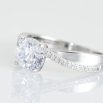 Bague Solitaire Maellyne Argent Blanc Oxyde De Zirconium - Bagues solitaires Femme | Histoire d&rsquo;Or