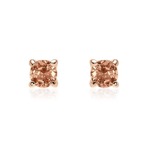 Boucles D'oreilles Puces Rio Santa Teresa Argent Rose Oxyde - Boucles d'oreilles fantaisie Femme | Histoire d’Or