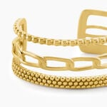Bracelet Manchette Elain Acier Jaune - Bracelets manchettes Femme | Histoire d&rsquo;Or