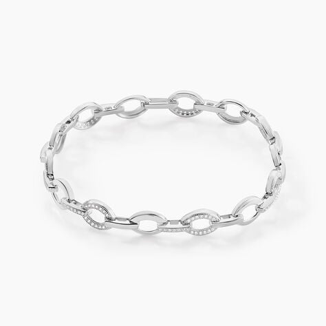 Bracelet Jonc Tehei Argent Blanc Oxyde De Zirconium - Bracelets Femme | Histoire d&rsquo;Or