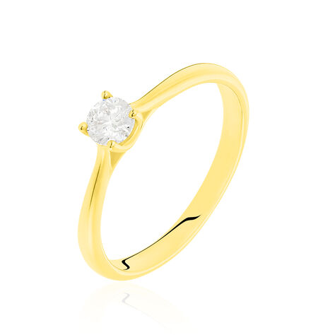 Bague Solitaire Victoria Or Jaune Diamant - Bagues solitaires Femme | Histoire d&rsquo;Or