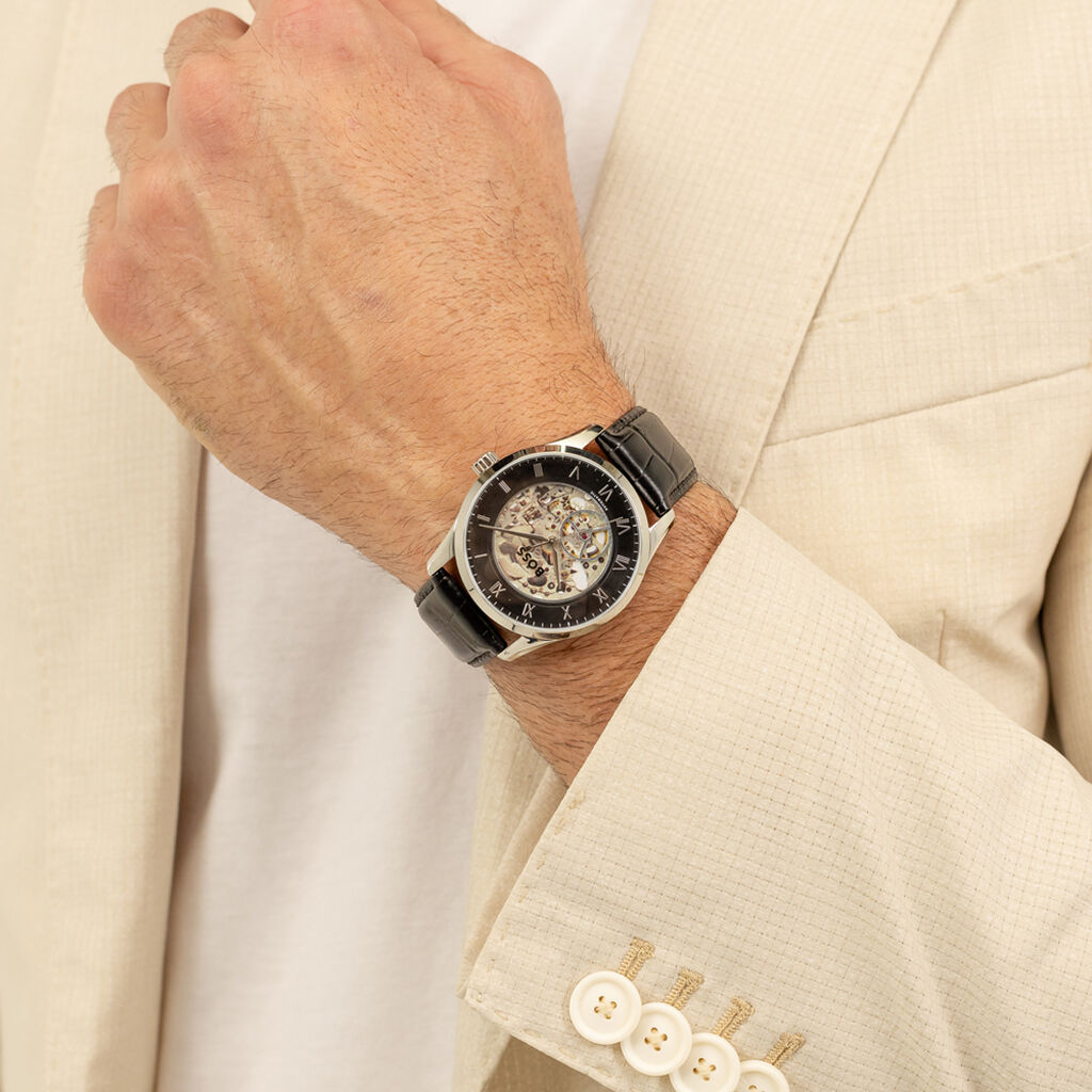 Montre Boss Principle Skeleton Noir - Montres Homme | Histoire d’Or