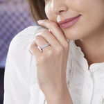 Bague Solitaire Ceridwen 3 Rangs Or Blanc Oxyde De Zirconium - Bagues solitaires Femme | Histoire d&rsquo;Or