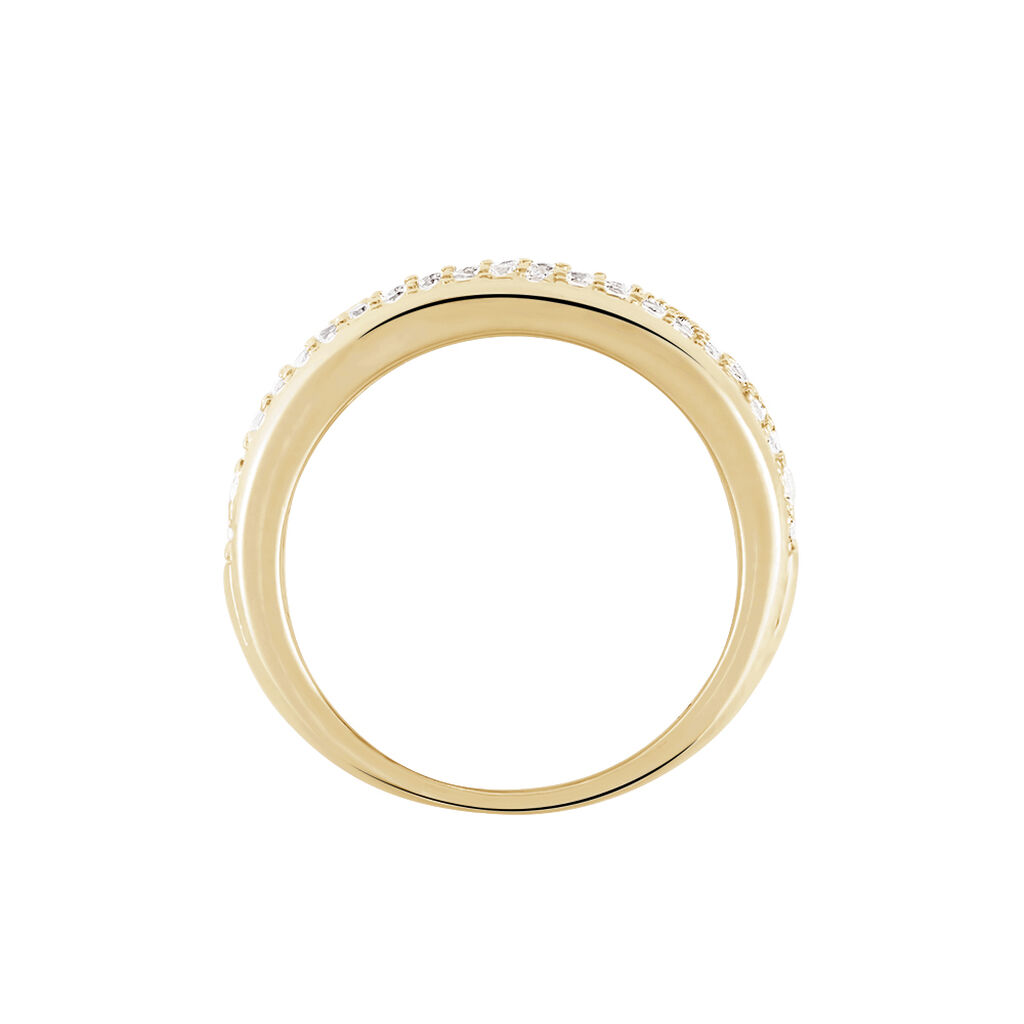 Bague Edenne Plaqu&eacute; Or Jaune Oxyde De Zirconium - Bagues avec pierre Femme | Histoire d&rsquo;Or