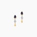 Boucles D'Oreilles Pendantes Or Jaune 375/1000 Goutte Saphir Bleu Serti 3 Griffes Accompagne Diamant - Boucles d'oreilles pendantes Femme | Histoire d&rsquo;Or