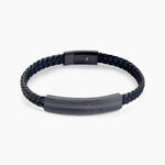 Bracelet Cuir De Vache Noir - Bracelets Cuir Homme | Histoire d&rsquo;Or