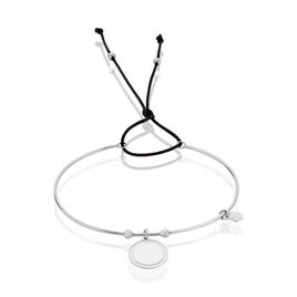 Bracelet Jonc Tam Argent Blanc - Bracelets cordon Femme | Histoire d’Or