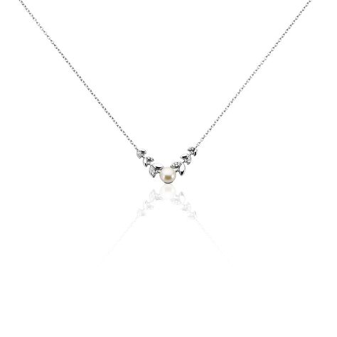 Collier Aron Argent Blanc Perle De Culture Blanc - Colliers fantaisie Femme | Histoire d’Or