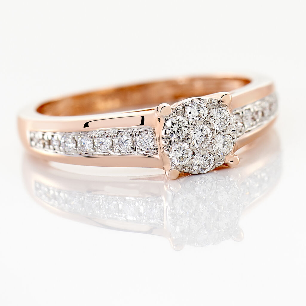 Bague Celia Or Rose Diamant - Bagues avec pierre Femme | Histoire d’Or