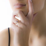 Bague Lily Or Rose Topaze - Bagues solitaires Femme | Histoire d&rsquo;Or