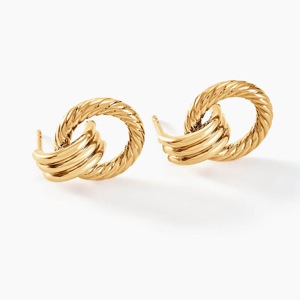Boucles D'oreilles Puces Zareen Or Jaune - Clous d'oreilles Femme | Histoire d’Or