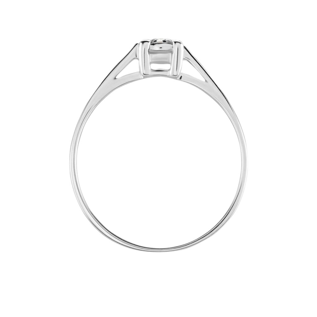 Bague Sandrine Or Blanc Diamant - Bagues avec pierre Femme | Histoire d’Or