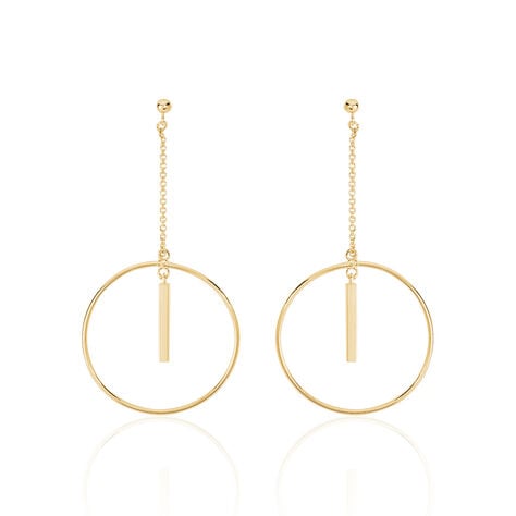 Boucles D'oreilles Pendantes Evana Plaqué Or Jaune - Boucles d'oreilles pendantes Femme | Histoire d’Or