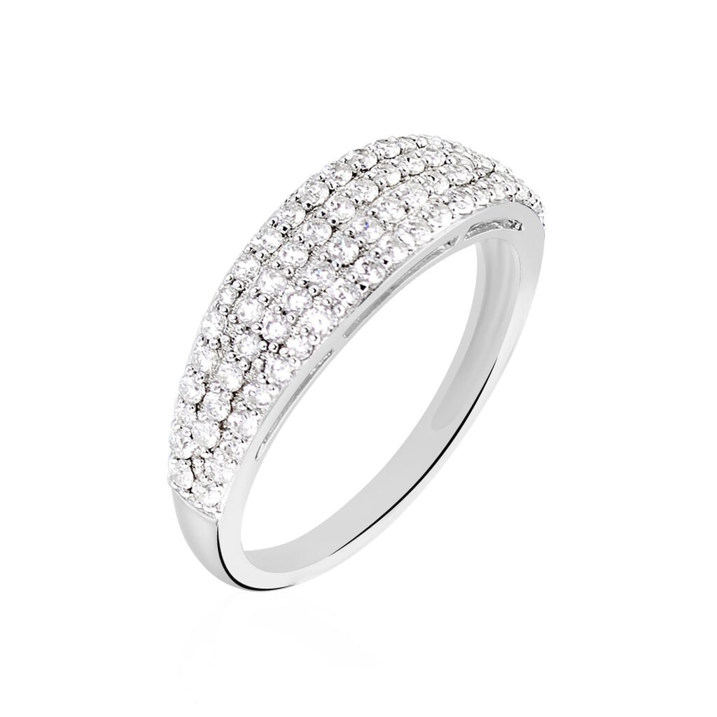 Bague Leanne Argent Blanc Oxyde De Zirconium - Bagues avec pierre Femme | Histoire d’Or