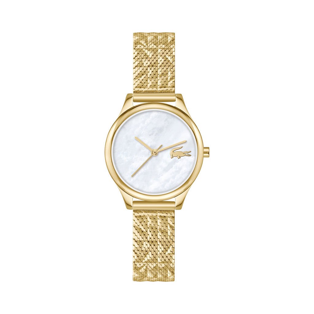 Montre Lacoste Mini Crocodelle Nacre Blanche - Montres Femme | Histoire d&rsquo;Or