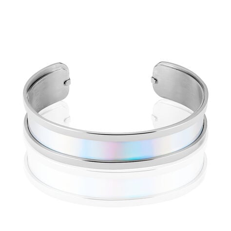 Bracelet Jonc Kayssi Acier Blanc - Bracelets joncs Femme | Histoire d&rsquo;Or