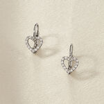 Boucles D'oreilles Pendantes Elisene Argent Blanc Oxyde De Zirconium - Boucles d'oreilles fantaisie Femme | Histoire d&rsquo;Or