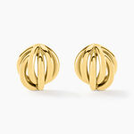 Boucles D'oreilles Puces Jackie Acier Jaune - Boucles d'oreilles fantaisie Femme | Histoire d&rsquo;Or