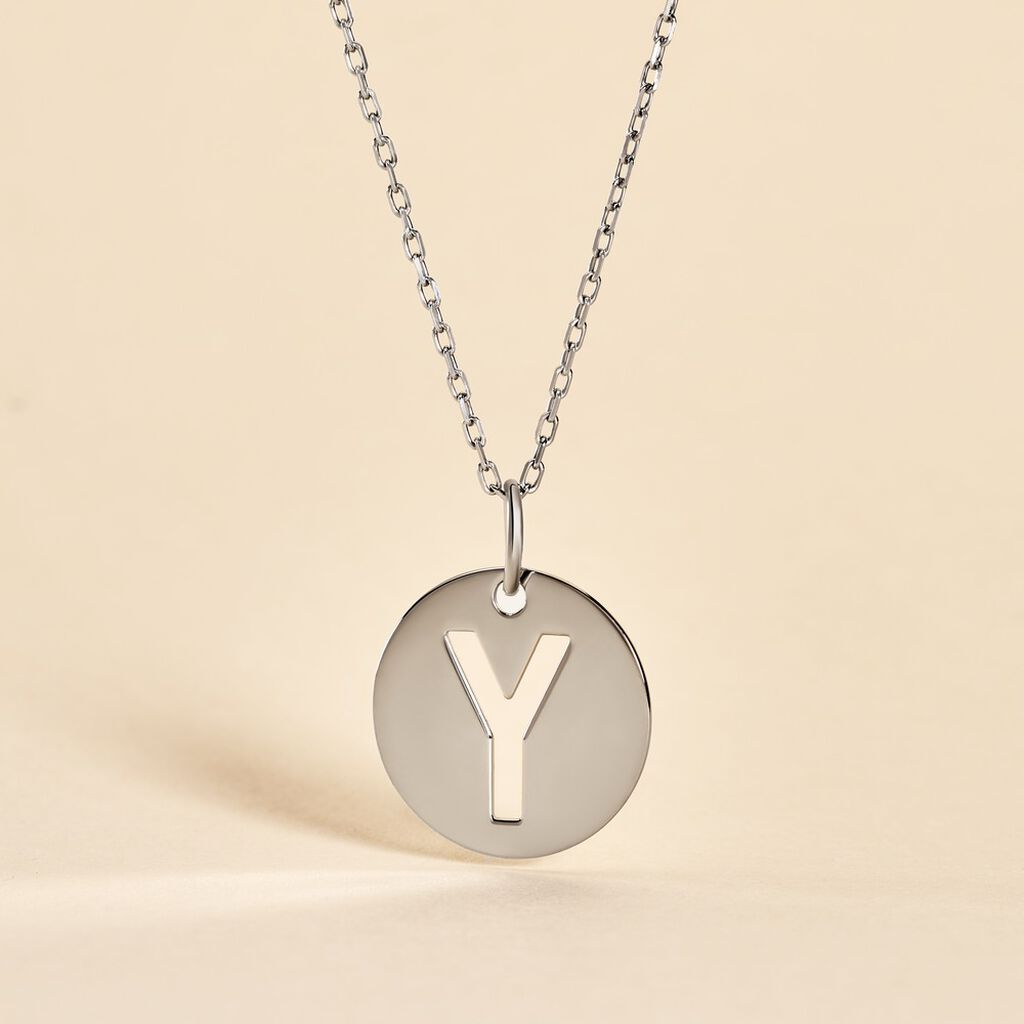 Pendentif Elio Y Argent Blanc - Pendentifs Famille | Histoire d’Or