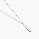 Collier Messenger Argent Blanc - Bijoux sans pierre Homme | Histoire d&rsquo;Or