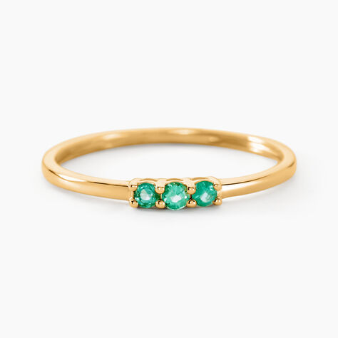 Bague Richie Or Jaune Emaraude - Bagues avec pierre Femme | Histoire d’Or