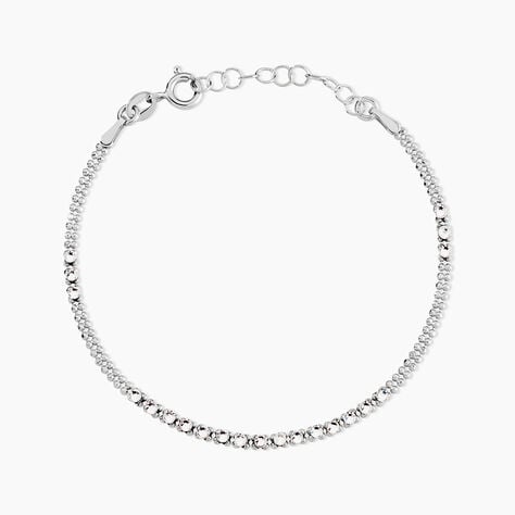Bracelet Emna Argent Blanc Pierre De Synthese - Bracelets Femme | Histoire d’Or