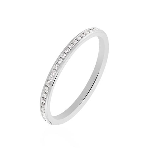 Alliance Laurie Demi-tour Or Blanc Diamant - Alliances Femme | Histoire d’Or