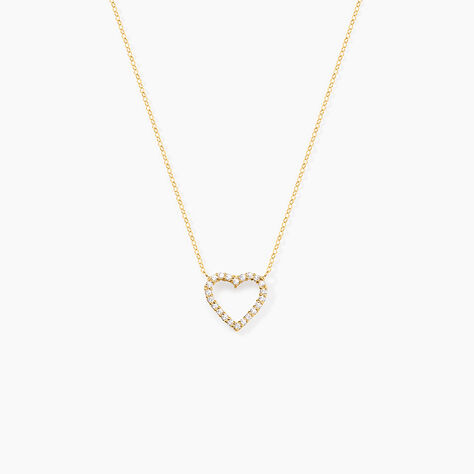 Collier Or Jaune Ansel Oxyde De Zirconium - Colliers Femme | Histoire d&rsquo;Or