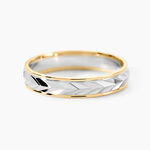 Alliance Epi Fantaisie Ruban Plat Or Bicolore - Alliances Unisex | Histoire d&rsquo;Or