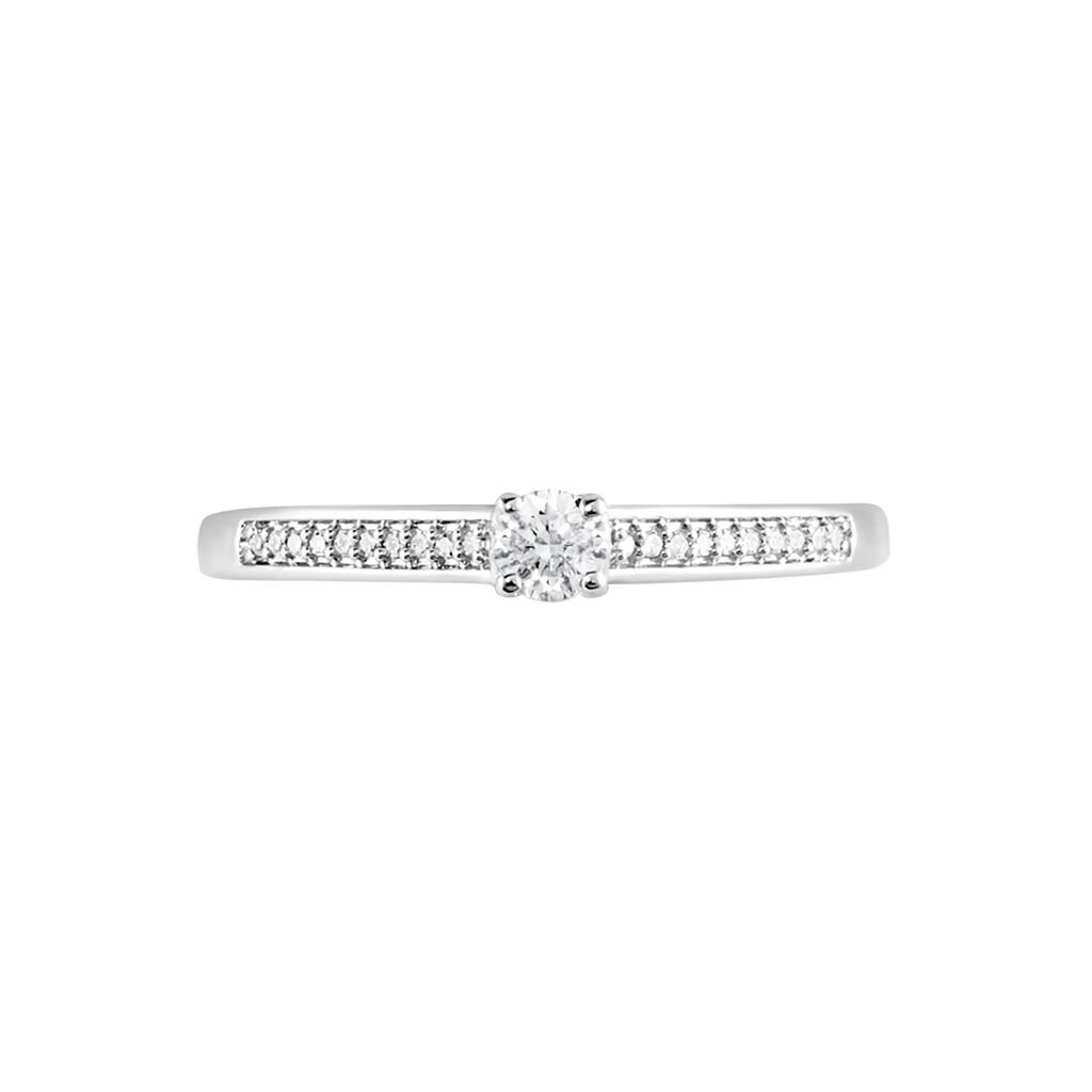 Bague Finella Platine Blanc Diamant - Bagues solitaires Femme | Histoire d’Or