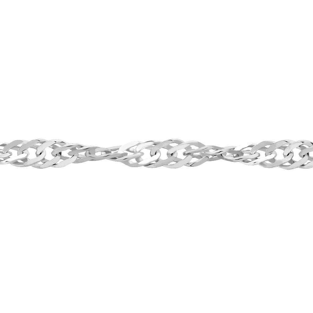 Chaîne Imanie Maille Singapour Or Blanc
