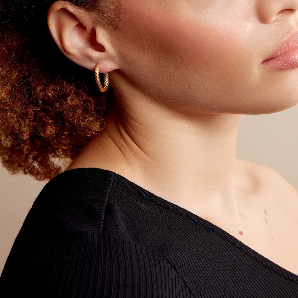 Créoles Udara Or Jaune - Boucles d'oreilles créoles Femme | Histoire d’Or