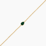 Bracelet Ondee Argent Dor&eacute; A L'Or 750/1000 Malachite - Bracelets Femme | Histoire d&rsquo;Or